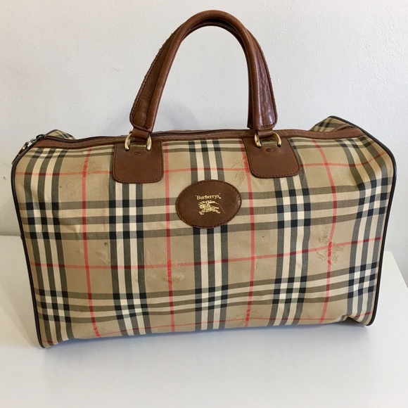 vintage burberry duffle bag
